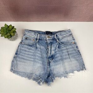 Lucky Brand Mom High Rise Denim Cut Off Jean Shorts Women Size 2 Size 26